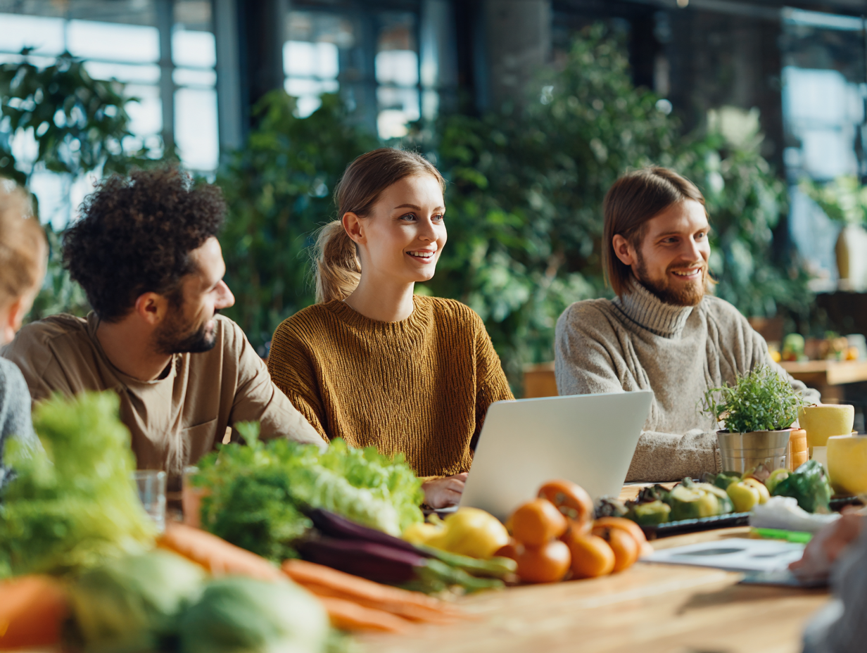 Здорове харчування - різноманітні овочі та фрукти